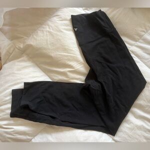 Crossover high waisted black leggings